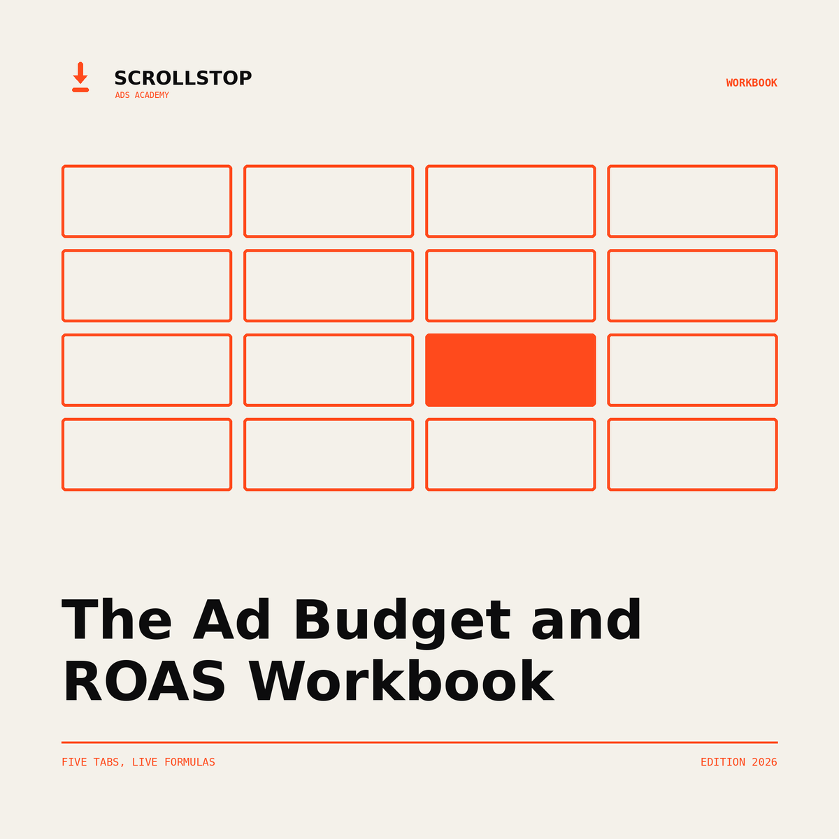 The Ad Budget and ROAS Workbook